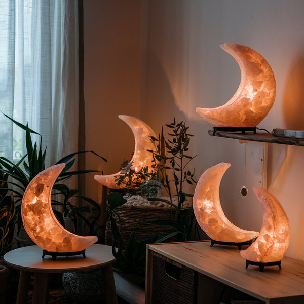 Crescent Moon Salt Lamps